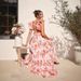 Women's Clothing Suspenders Cotton Printed Long Dress_ecoleips.com