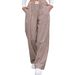 Women's Clothing New Pure Cotton Plaid Casual Boxer Pants Loose Pocket Trousers Women_ecoleips.com