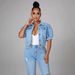 New Denim Jacket Short Sleeve Puff Sleeve Jacket Women_ecoleips.com