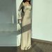 Women's Spring/Summer Solid Color Round Neck Long Sleeve Belted Dress With Traditional Chinese Style And Casual Slimming_ecoleips.com