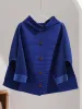 Miyake Pleated Autumn New Coat Women's 2023 French Retro Elastic Horizontal Fold Loose Large Size Single-breasted Versatile Top_ecoleips.com