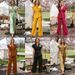 Women's Casual Two-Piece Set Vest Trousers Drawstring Solid Color_ecoleips.com