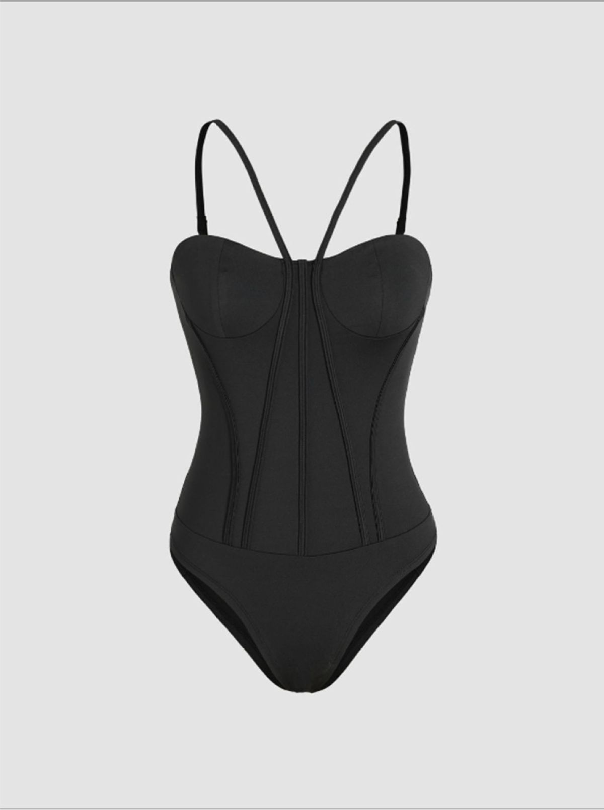 Summer Export Style European American Girl Patchwork Shapely Bodysuit Sexy Slim Fit Backless Solid Color Women's Jumpsuit Romper_ecoleips.com