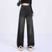 Retro High-Waisted Wide-Leg Jeans For Women, 2025 New Spring/Autumn Style, Petite American Loose Fit Narrow Straight_ecoleips.com