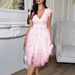 Women Elegant Lace Short Sleeve Mini Dress Dating Party Vacation Casual Outfit_ecoleips.com