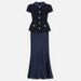 Navy Blue European American Syle Elegan Ladies' Oufi, New Auumn Foreign Rade Women's Op And Sain Long_ecoleips.com