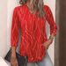 Aria Basics Aria Basics 2024 European American Spring And Autumn New Button Polka Dot V-Neck Long Sleeve Top Cross-Border Women's T-Shirt_ecoleips.com