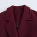 Elegant Wine Red Double-Breasted Trench Coat – Classic Longline Polyester Blend Coat For Women (Timeless Vintage Style)_ecoleips.com