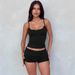 Summer New Arrivals Women's Fashion Slim Fit Camisole Tank Top And Drawstring Shorts Set European And American Style Wholesale_ecoleips.com