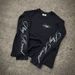 Retro Cross Waffle Long Sleeve T-Shirt Vintage Gothic Style Top With Metal Studs And Sleeve Print Slim Fit Streetwear_ecoleips.com