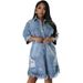 Summer Women's Short Sleeve Denim Jacket Lightweight Trendy Casual Loose Fit Hong Kong Japanese Style Niche Design_ecoleips.com
