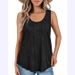 Aria Basics Aria Basics European And American Cross-Border 2024 Summer New Casual Dreamy Textured Round Neck Sleeveless Loose Women's_ecoleips.com