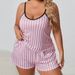 Women's Plus Size Floral Print Pajama Set Sleeveless Camisole & Shorts Comfortable Nightwear Loungewear For Curvy Figures 1XL 2XL 3XL 4XL 5XL_ecoleips.com