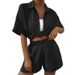 Summer Women's Fashion Casual Shorts, Short-Sleeved Tops, Shirts, Buttoned Cardigans, And Casual Outfits_ecoleips.com