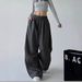 Women's Casual Straight-Leg Pants – Breathable Cotton Blend, Loose Fit, Wrinkle-Resistant (White/Light Gray/Pink/Dark Gray/Black, Sizes S-Xl)_ecoleips.com