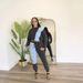 Women's Clothing Fashion Slim Fit Denim Splicing Personality Lace Up Denim 2 Piece Set_ecoleips.com
