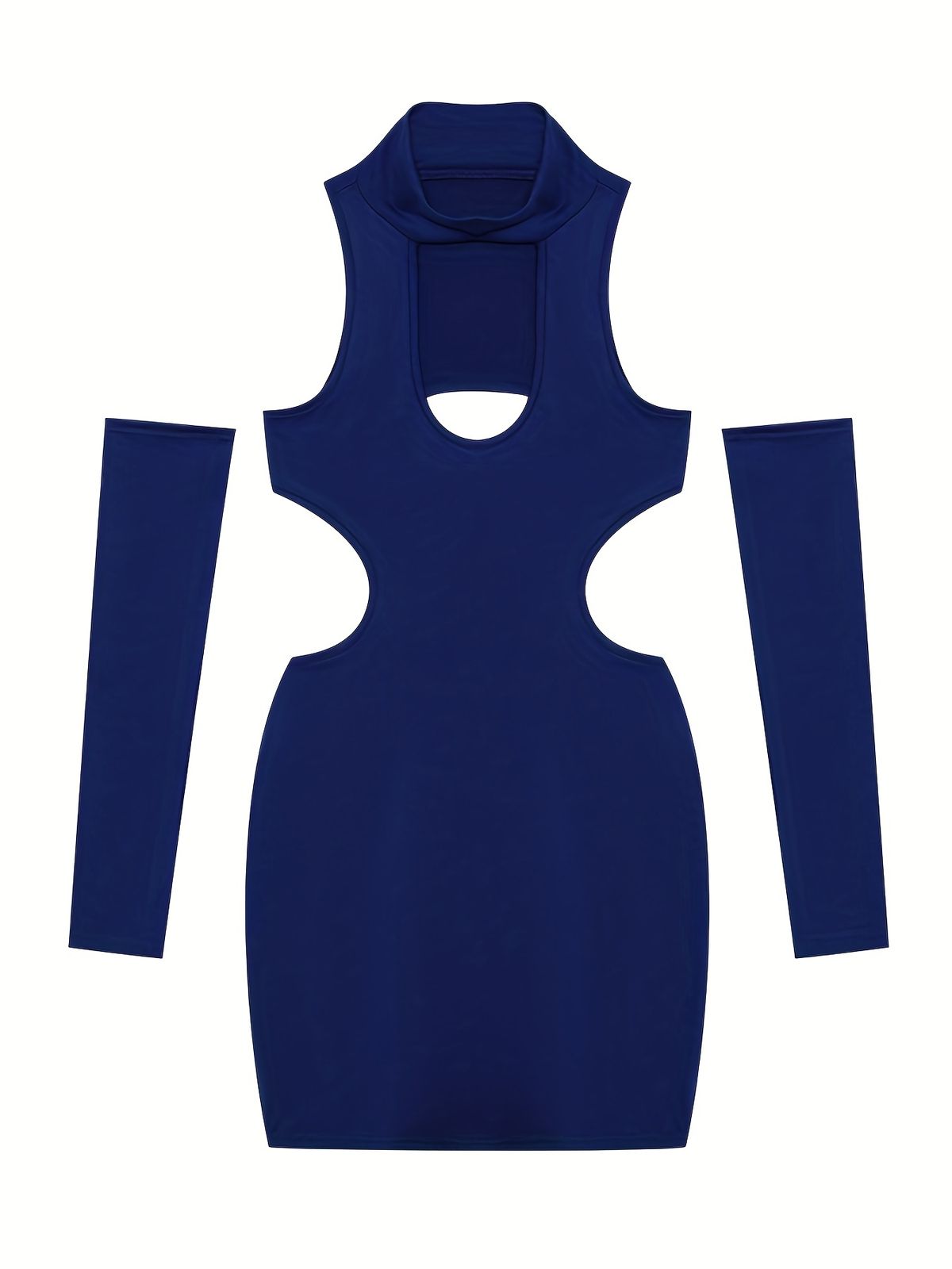 Summer 2026 Sexy Cutout Hanging Neck Dress European American Solid Color Tight Wrapped Hip Dress For Women_ecoleips.com