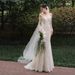 Vintage Style Off The Shoulder Lace Wedding Dress Long Sleeved Brides Gown Mermaid Evening Dress For Wedding Banquets_ecoleips.com