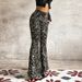 Aria Basics XY25283 High-Waited Leopard Print Fahion Bell-Bottom 2025 European And American Cro-Border New Veratile Caual_ecoleips.com
