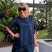 Women's Clothing Temperament Elegant Loose Irregular Round Neck Chiffon Top Set_ecoleips.com
