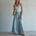 Women's Wide Leg Jeans Drawstring Elastic Waist Loose Straight Leg Pants Spring Autumn Fashionable Casual Denim_ecoleips.com