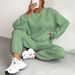 Casual Two Piece Sets Womens Sweatshirt Outifits Streetwear Autumn Winter New Long Sleeved Round Neck Hoodie And Y2k Pants Suit_ecoleips.com