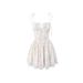 Cross-border Summer European And American Style Women's With Lace Trim, Sweet Print, Waist-cinching, Tie-up, Strapless,_ecoleips.com