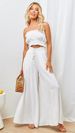 Suitable For All Seasons Spring Summer New Women's Wide Leg Elastic Waistband High Waist Long Skirt Pants Women_ecoleips.com