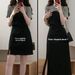 Two-piece Illusion Waist-cinching Plus-size, With Spliced Design That Creates A Slimming Effect, Small Black Dress For_ecoleips.com