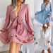 Real Shot Of 2026 Spring/Summer European And American Casual Lace-up Waist-cinching Ruffled Hem Maxi Dress_ecoleips.com