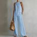 Women's Clothing Retro Two Piece Set Lace Sleeveless Top And Wide Leg Pants Hollow Out Comfortable_ecoleips.com