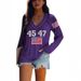2025 Spring Fun And Comfortable Casual Women's T-shirt Round Neck Hoodie Digital Long Sleeve Printed Top_ecoleips.com