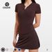Women's Slim Fit Quick Drying Breathable Sports Suit Sexy Summer Short Skirt_ecoleips.com