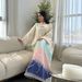Women's Clothing Muslim Dress Fashionable High End Jacquard Fabric Embroidery Gradient Robe_ecoleips.com