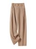 Suitable For All Seasons Tencel Linen Narrow Wide-Leg For Women Summer 2024 New Straight-Leg High-Waist Slimming Versatile Loose Pants_ecoleips.com