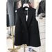Women's Clothing Suit Black Vest Jacket Spring And Autumn Leisure New Style Temperament Sleeveless Vest Suit_ecoleips.com