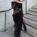 Women's Sexy Off Shoulder Sheer Mesh Panel Maxi Dress – Elegant Party Evening Gown_ecoleips.com