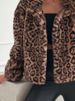 K Fashionable Personality New Furry Leopard Pattern Collarless Short Coat_ecoleips.com