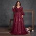 Women's Clothing Plus Size Sequin Pleated Dress – Elegant V-Neck Long Sleeve Evening Gown For Cocktail Parties_ecoleips.com