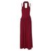 Women's European American Style Sexy Hot Dress French Temperament Solid Color Suspender Dress with Ruffles Twisted Waist Slimming Ribbons_ecoleips.com