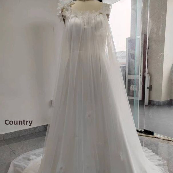 New Chinese-style Robe For Travel Photography, Seaside Vacation Dress, Off-the-shoulder Ultra-fairy Princess-style Light_ecoleips.com