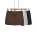 Verve 2426-24 Autumn New Style Sexy And Spicy Simple Solid Color Bodycon Air Layer Short Half Skirt_ecoleips.com