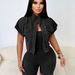 Women's Vintage Washed Denim 2-Piece Set Summer Sleeveless Jumpsuit And Short Sleeve Top Oversized Fit Streetwear Style Black Pink Khaki_ecoleips.com