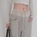 Dosing Color-matching New Yoga Pants Women's Loose Slimming Wide-leg Pants Color-matching Straight-leg Casual Pants_ecoleips.com