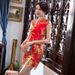 Elegant Short Qipao Dress – Slim-Fit Chinese Wedding Banquet Dress With Sexy Slit & Breathable Fabric_ecoleips.com