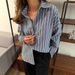 Women's Long-Sleeved Cardigan Jacket With Stripes, Suitable For Autumn And Winter_ecoleips.com