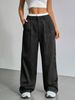 High Waisted Striped Suit Pants for Women European And American Style Straight Leg Fashion Casual Commuting Trousers 2025 New Arrival_ecoleips.com