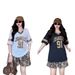 Leopard Print Fashion Suit For Women V Neck Short Sleeved Casual Two Piece Set Summer Style Instagram Inspired Foreign Trade Bestseller_ecoleips.com