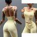 Seamless Sports Bra With Removable Pads – Crisscross Back Workout Bralette For Yoga, Gym & Running (4 Colors: Cream/Blue/Red/Black)_ecoleips.com