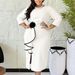Elegant High-Waist Wrap Dress With Flounce Hem & Side Slit - Stretchy Knit Fabric For Women Stretch & Comfort_ecoleips.com